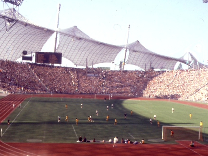 Im Münchner Olympiastadion bei den Olympischen Spielen 1972