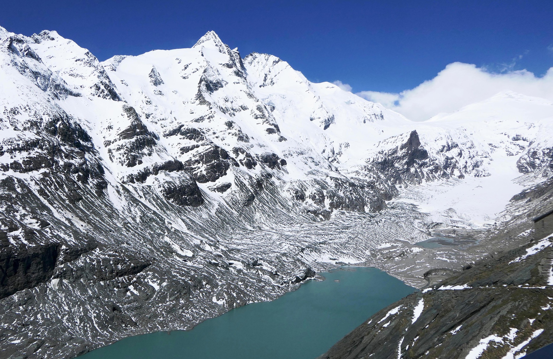 Blick auf den Großglockner mit Gletscher